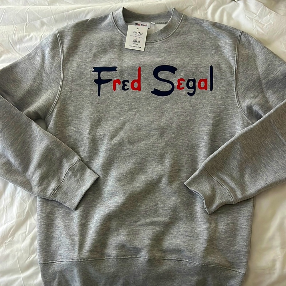 NWT Fred Segal Heather Grey Crewneck Sweater in M